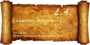 Leimeter Alvina névjegykártya